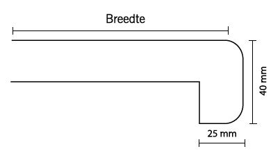 PVC vensterbank | 40 cm x 110 cm | wit | vensterbank | voor binnen | verkocht per meter | woonkamer | decoratie | kunststof